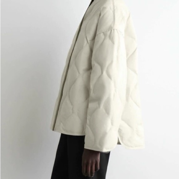 COS Cream Quilted Jacket - Picture 2 of 3